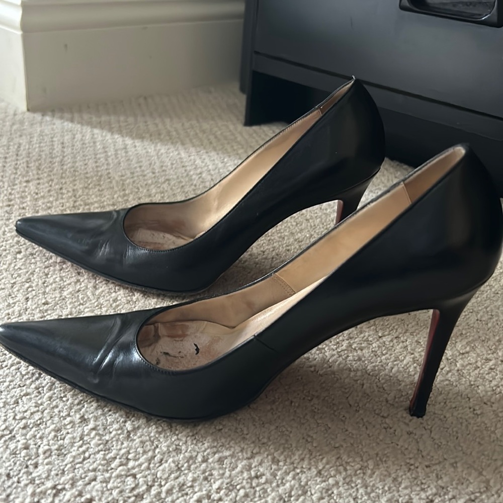 Christian Louboutin Black pointy toe pumps